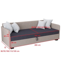 Mia Pro – Schlafsofa und Bett mit Bettkasten