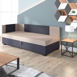 Axel – Schlafsofa mit Kopf- und Seitenteil und Bettkasten