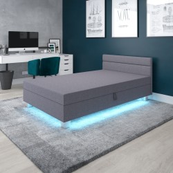Matylda LED mit Kopfteil – Schlafsofa und Bett mit Bettkasten