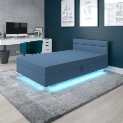 Matylda LED mit Kopfteil – Schlafsofa und Bett mit Bettkasten