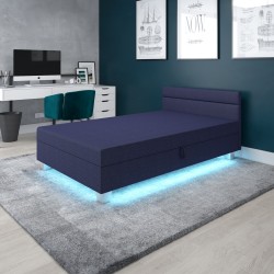 Matylda LED mit Kopfteil – Schlafsofa und Bett mit Bettkasten