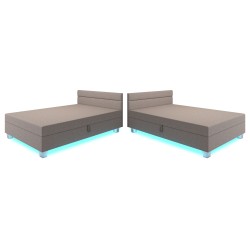 Matylda LED mit Kopfteil – Schlafsofa und Bett mit Bettkasten