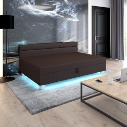 Matylda LED mit Seitenteil – Schlafsofa und Bett mit Bettkasten