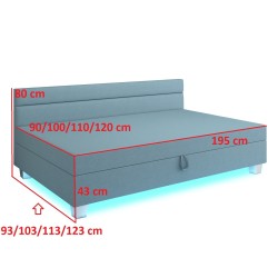 Matylda LED mit Seitenteil – Schlafsofa und Bett mit Bettkasten