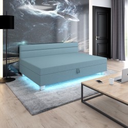 Matylda LED mit Seitenteil – Schlafsofa und Bett mit Bettkasten