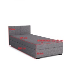 Adel mit Kopfteil – Schlafsofa und Bett mit Bettkasten