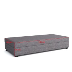 Iwo 80x195 – Schlafsofa und Bett mit Bettkasten