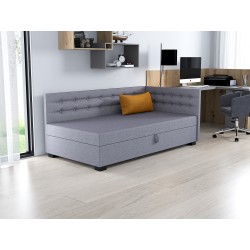 Olaf – Schlafsofa mit Kopf- und Seitenteil und Bettkasten