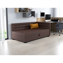 Olaf – Schlafsofa mit Kopf- und Seitenteil und Bettkasten