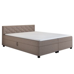 Princess 140x200 Goldbeige – Polsterbett mit Bettkasten