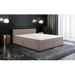 Princess 140x200 Goldbeige – Polsterbett mit Bettkasten