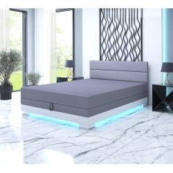 Torin 140x200 Grau – Polsterbett mit Bettkasten