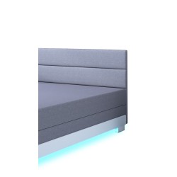 Torin 140x200 Grau – Polsterbett mit Bettkasten