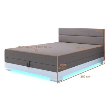 Doppelschlafsofa 130x200 Torin Bett mit Bettzeugcontainer