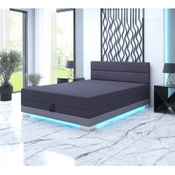 Torin 140x200 Dunkelgrau – Polsterbett mit Bettkasten