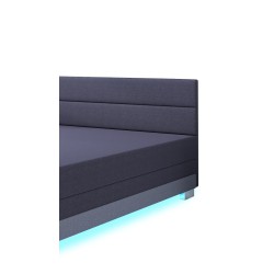 Torin 140x200 Dunkelgrau – Polsterbett mit Bettkasten