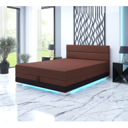 Torin 140x200 Rostbraun – Polsterbett mit Bettkasten