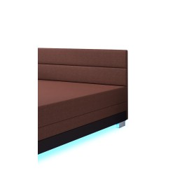 Torin 140x200 Rostbraun – Polsterbett mit Bettkasten