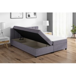 Leo 160x200 Beige-Graphit – Polsterbett mit Bettkasten