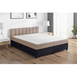 Leo 160x200 Beige-Graphit – Polsterbett mit Bettkasten