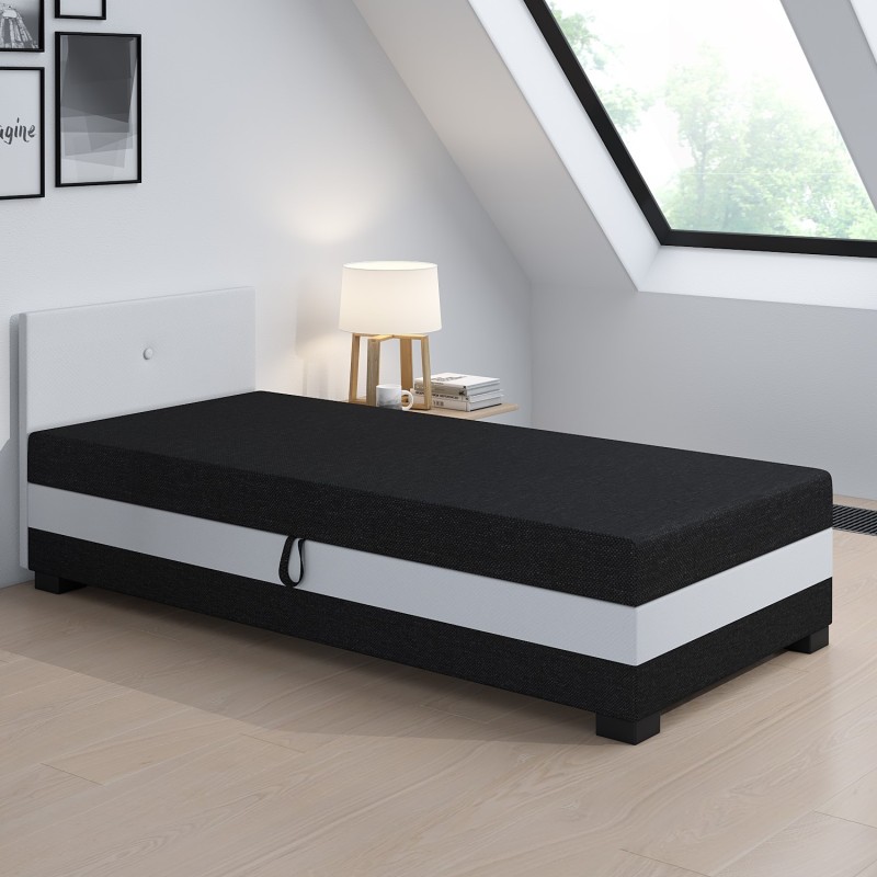 Ilia 110x200 mit Kopfteil – Schlafsofa und Bett mit Bettkasten