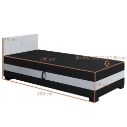 Ilia 110x200 mit Kopfteil – Schlafsofa und Bett mit Bettkasten