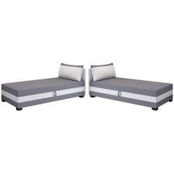 Ilia 80x200 mit Kopfteil und Kissen – Schlafsofa mit Bettkasten
