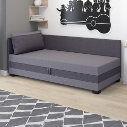Ilia 120x200 – Schlafsofa mit Kopf- und Seitenteil und Bettkasten