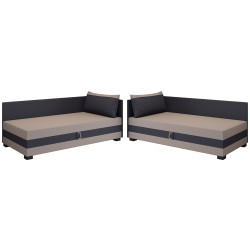 Ilia 120x200 – Schlafsofa mit Kopf- und Seitenteil und Bettkasten