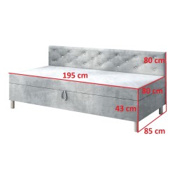 Princess 110x195 mit Seitenteil – Schlafsofa und Bett mit Bettkasten