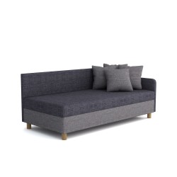 Mia Gold 80x195 – Schlafsofa mit Kopf- und Seitenteil und Bettkasten