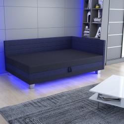 Mars LED – Schlafsofa mit Kopf- und Seitenteil und Bettkasten