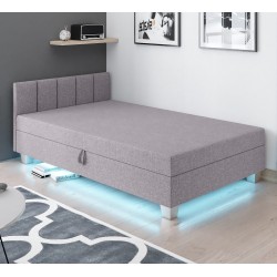 Marcela LED 130/140x200 – Polsterbett mit Bettkasten
