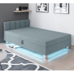 Marcela LED 130/140x200 – Polsterbett mit Bettkasten