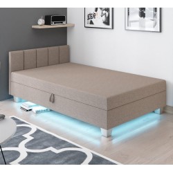 Marcela LED 130/140x200 – Polsterbett mit Bettkasten