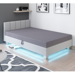 Marcela LED 130/140x200 – Polsterbett mit Bettkasten