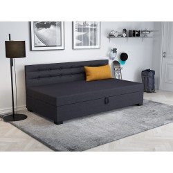 Olaf mit Seitenteil – Schlafsofa und Bett mit Bettkasten