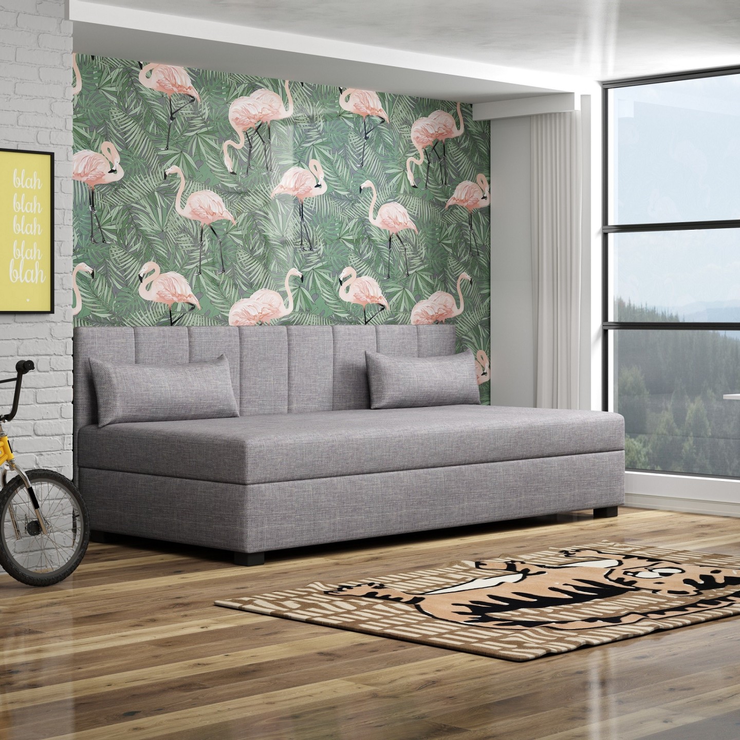 Ron mit Seitenteil – Schlafsofa und Bett mit Bettkasten