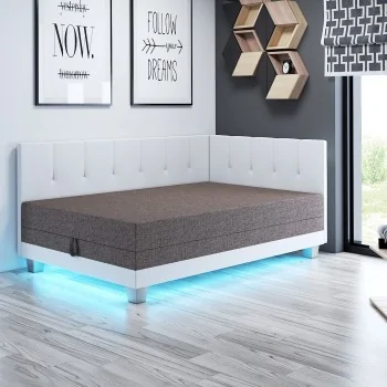 Kontinentales Schlafsofa mit Led-Beleuchtung Luiza+