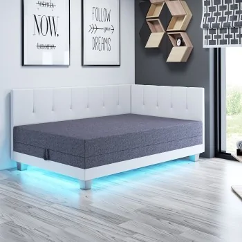 Kontinentales Schlafsofa mit Led-Beleuchtung Luiza+
