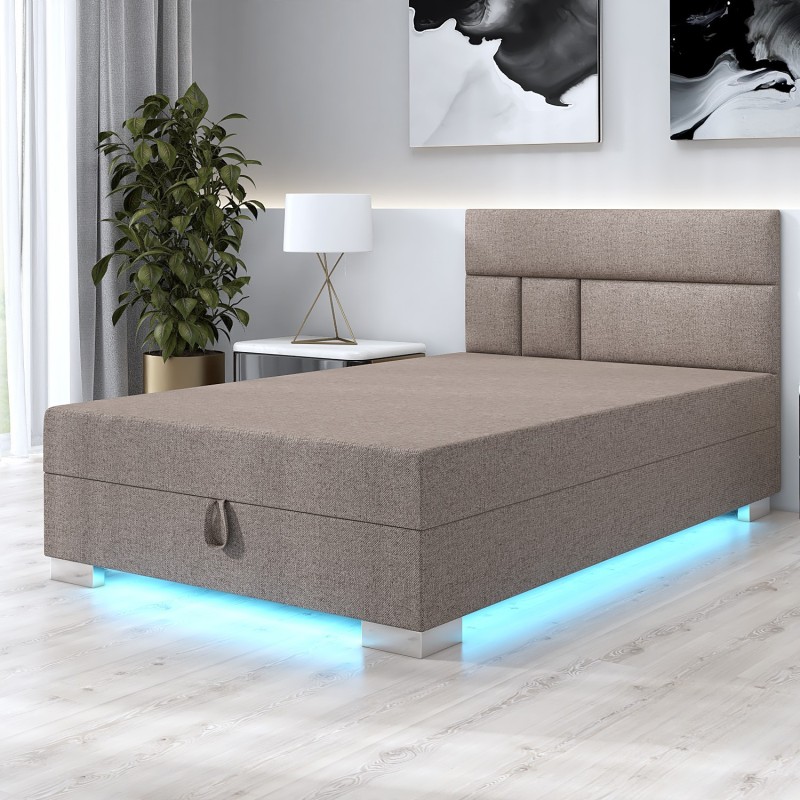 Astrid – Kontinentalbett mit Bettkasten und LED-Beleuchtung