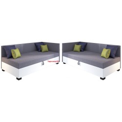 Bob – Schlafsofa mit Kopf- und Seitenteil und Bettkasten