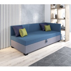Bob – Schlafsofa mit Kopf- und Seitenteil und Bettkasten