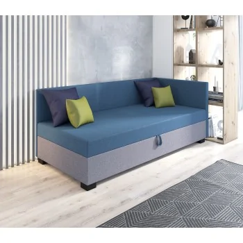 Bob+ Jugendbett, Einzelschlafsofa mit Bettzeugablage +Kissen gratis