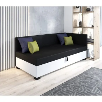 Bob+ Jugendbett, Einzelschlafsofa mit Bettzeugablage +Kissen gratis