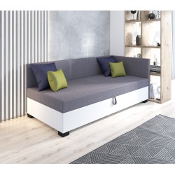 Bob – Schlafsofa mit Kopf- und Seitenteil und Bettkasten