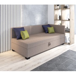 Bob – Schlafsofa mit Kopf- und Seitenteil und Bettkasten