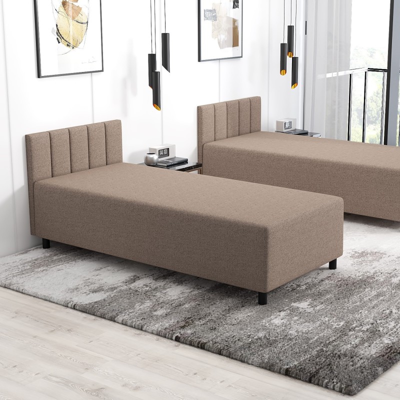 Leo 80x200 mit Kopfteil – Schlafsofa und Bett mit Bettkasten