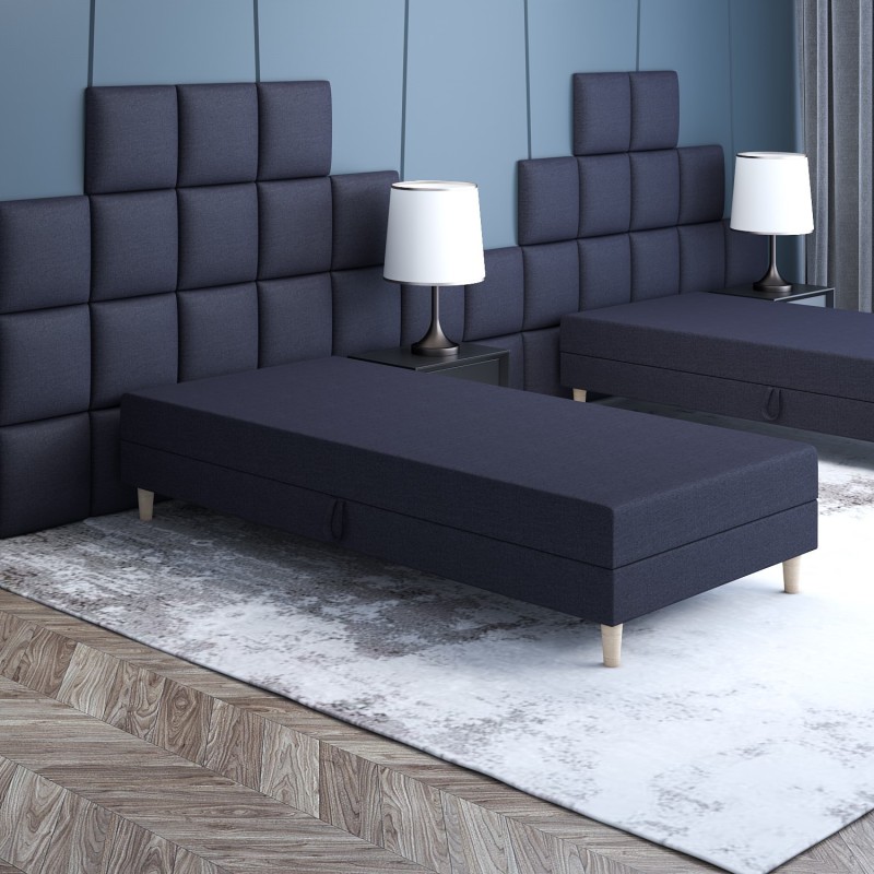 Eliot 80x195 im skandinavischen Stil – Hotelbett mit Bettkasten