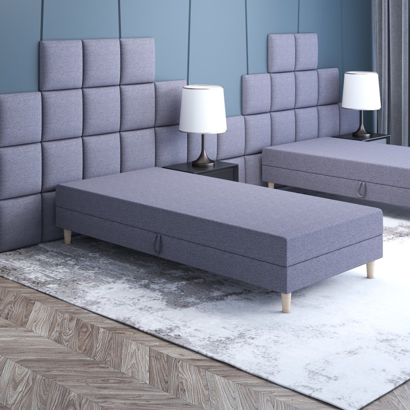 Eliot 120x195 im skandinavischen Stil – Hotelbett mit Bettkasten